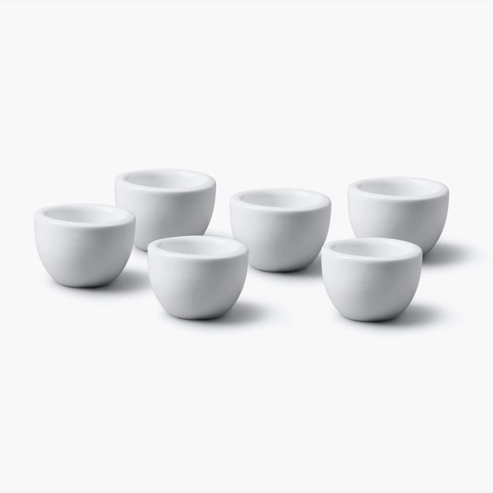 image 1 of Wm Bartleet & Sons Porcelain Mini Butter Pat/Pinch Bowl, Set of 6 White