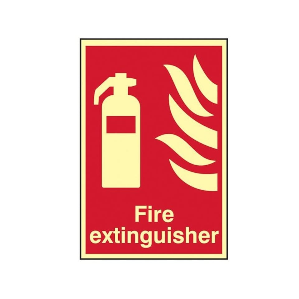 Scan Fire Extinguisher Photoluminescent - 200 X 300mm - Multi Colour - 200 x 300mm