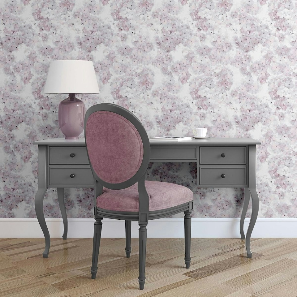 image 1 of Muriva Apple Blossom Wallpaper - Rose - 10m x 53cm | Red
