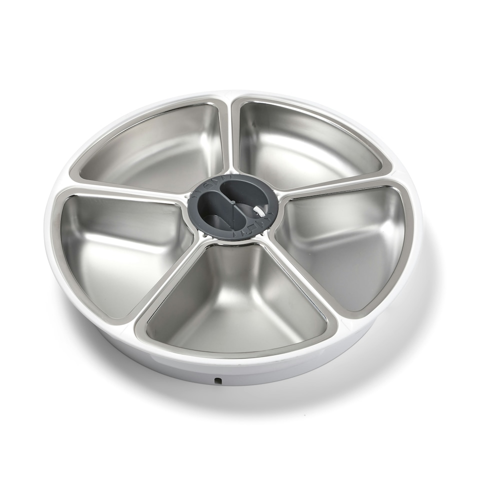 image 1 of Cat Mate Stainless Steel Bowl Inserts x 5 for C500 (Model 365) Five-meal Automatic Pet Feeders Silver