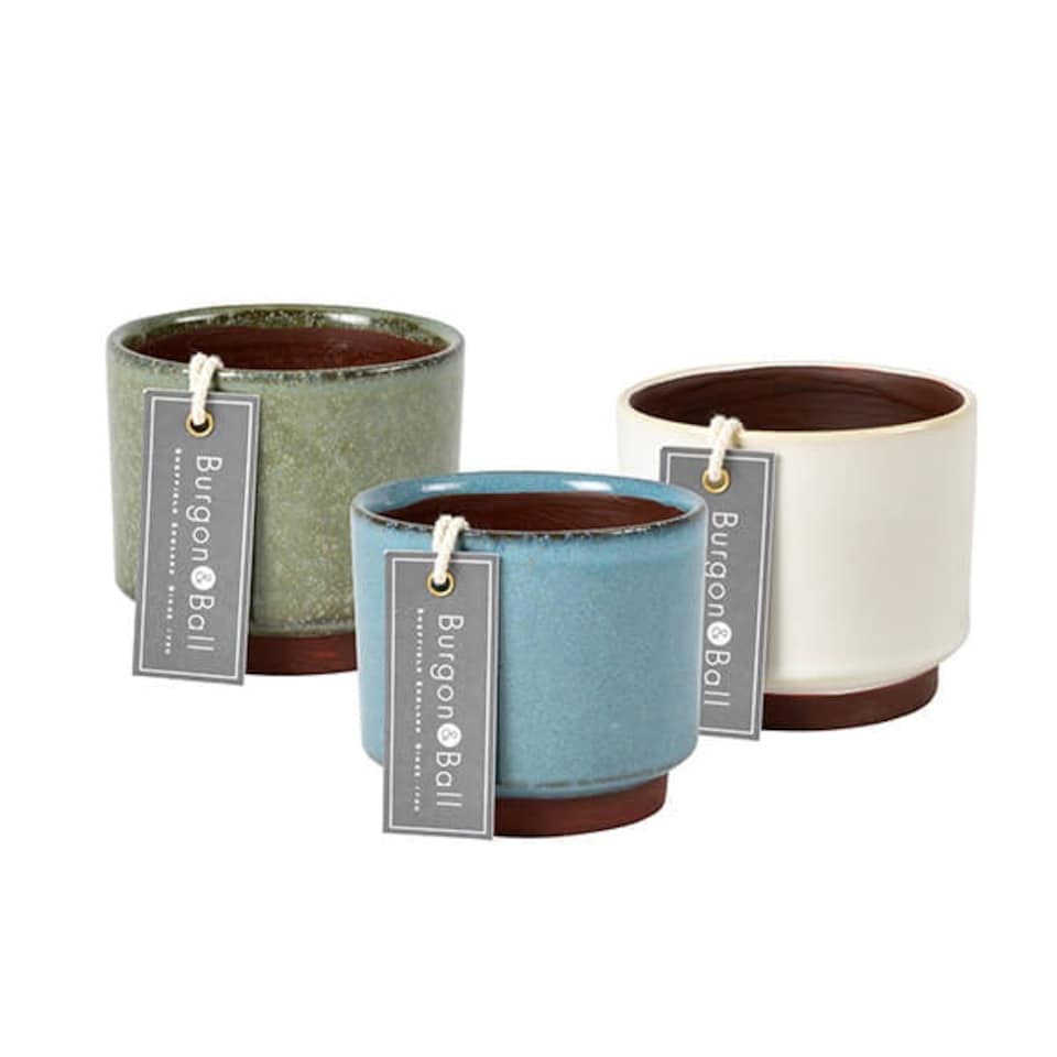 image 1 of Burgon & Ball Malibu Blue Succulent Pot