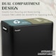 image 3 of Kitchen Rubbish Recycling Pedal Bin 60L Dual 2 Waste Compartment Black Black