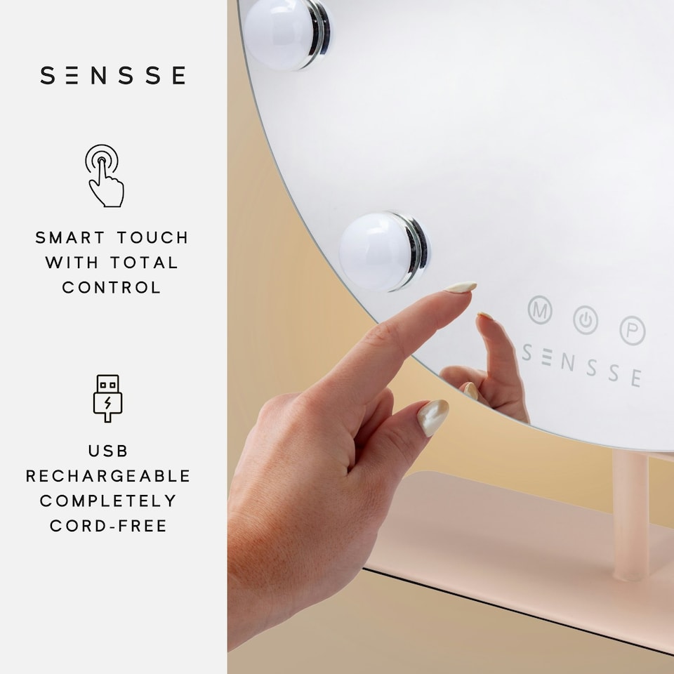 image 1 of Sensse Hollywood Mirror | Cream