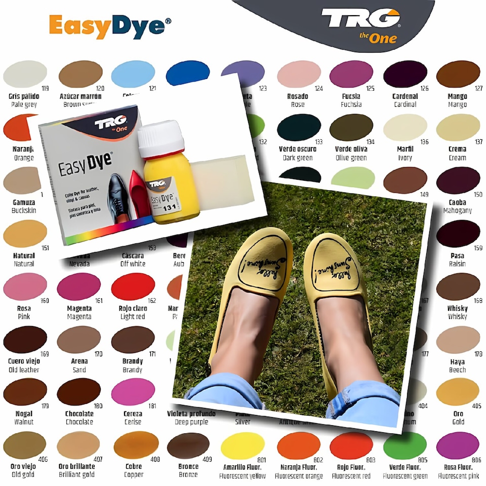 image 1 of TRG Easy Dye Shoe Paint for Leather Colour Change and Covering Scuffs 25ml | Brown | Deer