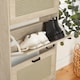 image 3 of VonHaus Lena Rattan 3 Drawer Shoe Storage Cabinet