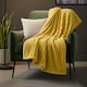 image 2 of Chunky Ribbed Mink Throw Ultra Soft Warm Elegant Blanket for Sofa Or Bed
