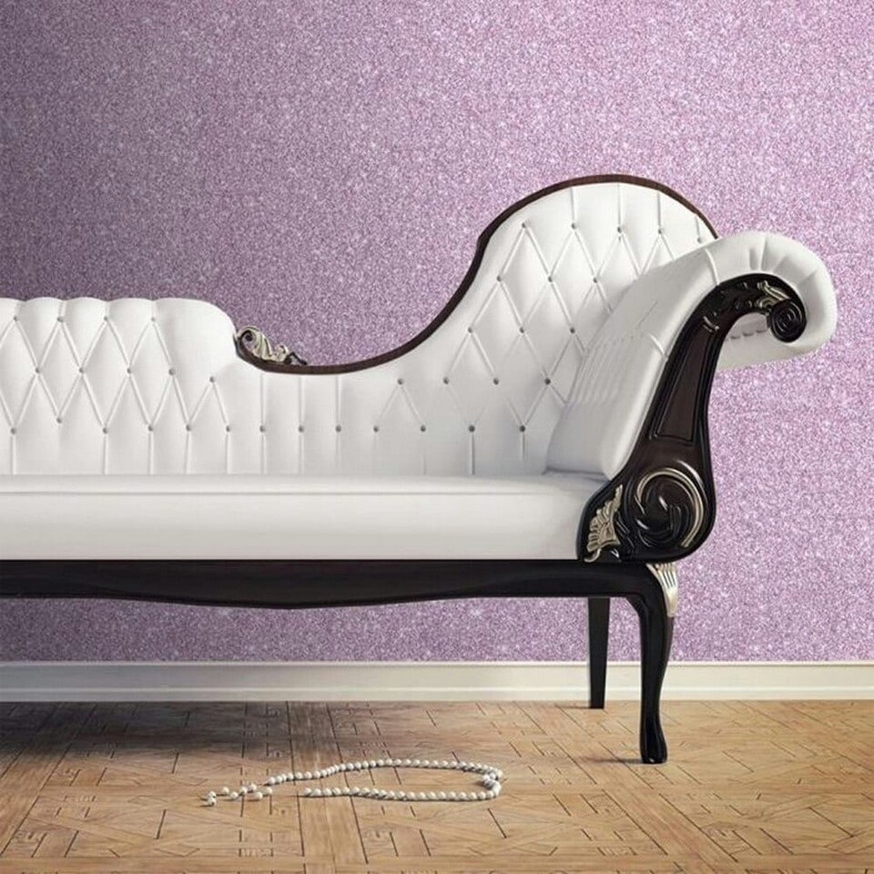 image 1 of Muriva Sparkle Glitter Textured Wallpaper - Baby Pink - One Size | Pink