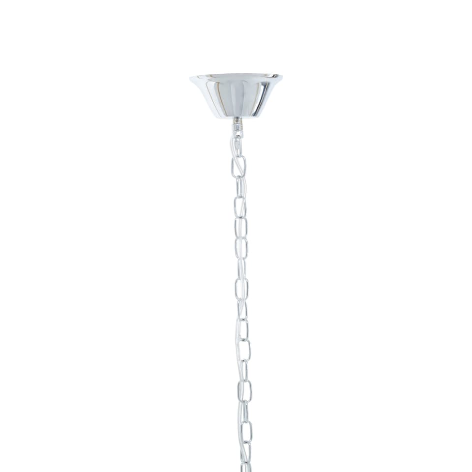 image 1 of Interiors by Premier 2 Tier 6 Light Chrome Pendant, Boutique Style Ceiling Light With Aluminium Chains, Chrome Finish Pendant