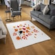 image 2 of Autumn Bird on Branch (Rug) Orange | XL: 160x230cm