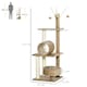 image 4 of PawHut 121cm Cat Tree Tower Activity Centre with Scratching Post Brown