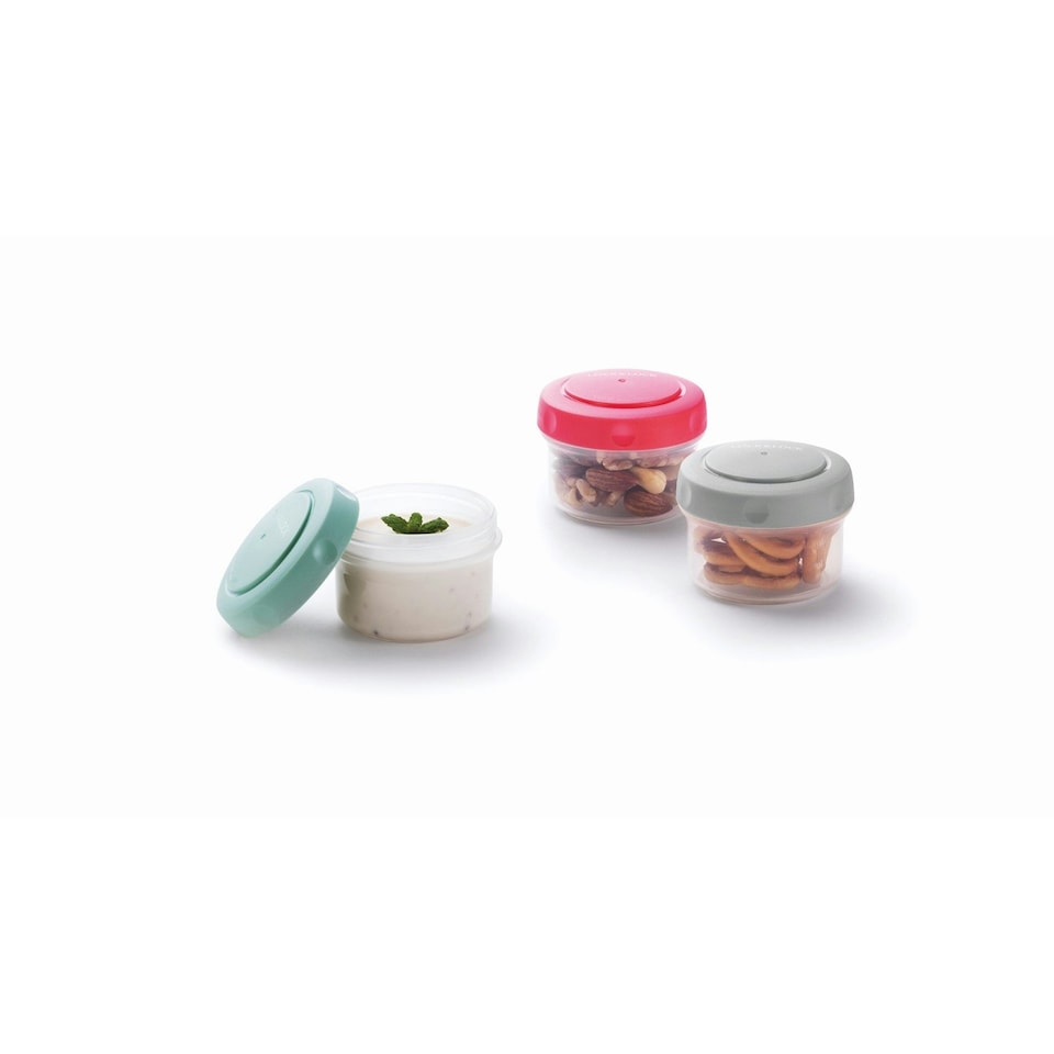 image 1 of LocknLock Mini Food Container Set 80 ml Kitchen Lunch Storage Boxes - Pack of 3