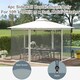 image 3 of Outsunny 302 x 207cm Universal Replacement Gazebo Mesh Netting Screen Walls