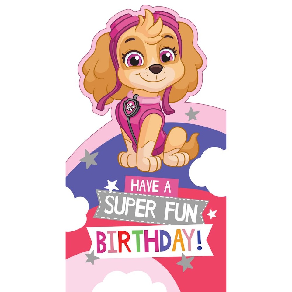 Paw Patrol Skye Birthday Card