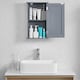 image 2 of Bath Vida Priano 1 Door Wall Mounted Bathroom Cabinet, Grey