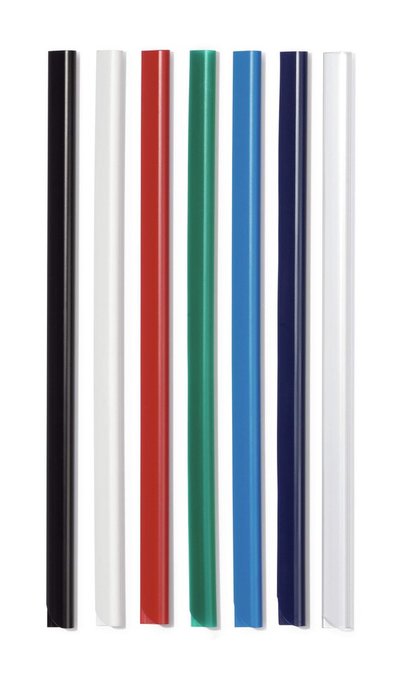 image 1 of Durable SPINE BAR 60 Sheet Binding Bar for Unpunched Docs | 50 Pack | A4 Clear