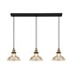 image 2 of Melina Antique Brass & Amber Ceiling Bar