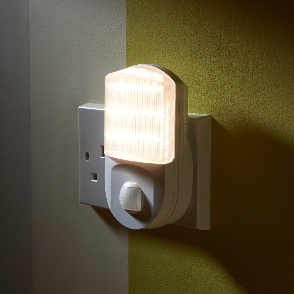 image 1 of Auraglow Super Bright Plug In PIR Motion Sensor LED Night Light