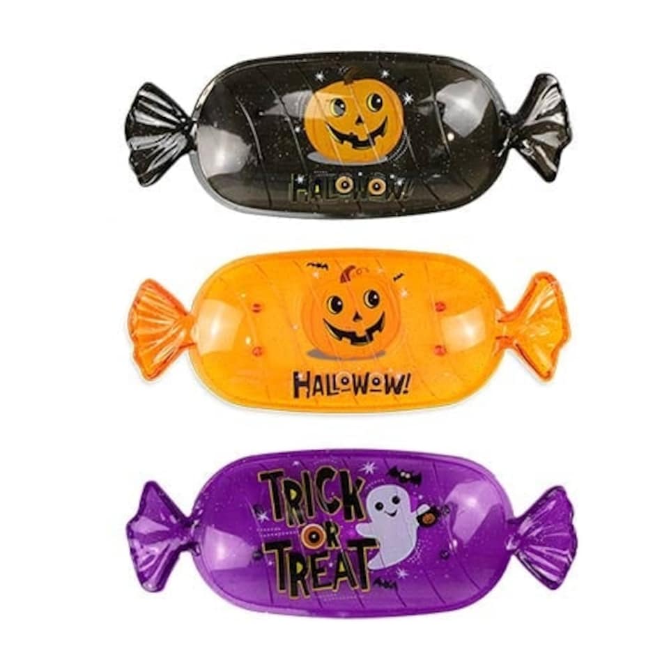 Assorted Halloween Candy Shaped Reusable Plastic Tray 35cm Multi
