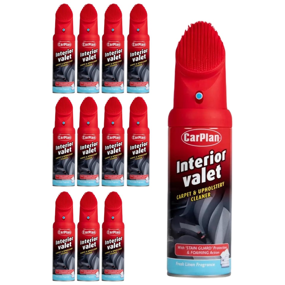 image 1 of CarPlan IVC400 Interior Valet 400ml & Brush - Carpet & Upholstery Cleaner x12