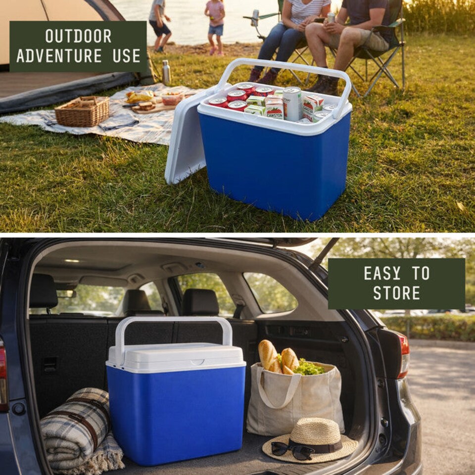 image 1 of Voyager Insulated Cool Box with Carry Handle and Secure Fitting Lid