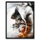 image 1 of Squirrel Autumn Photo Woodland Animal Living Room Black Framed Wall Art Print A4