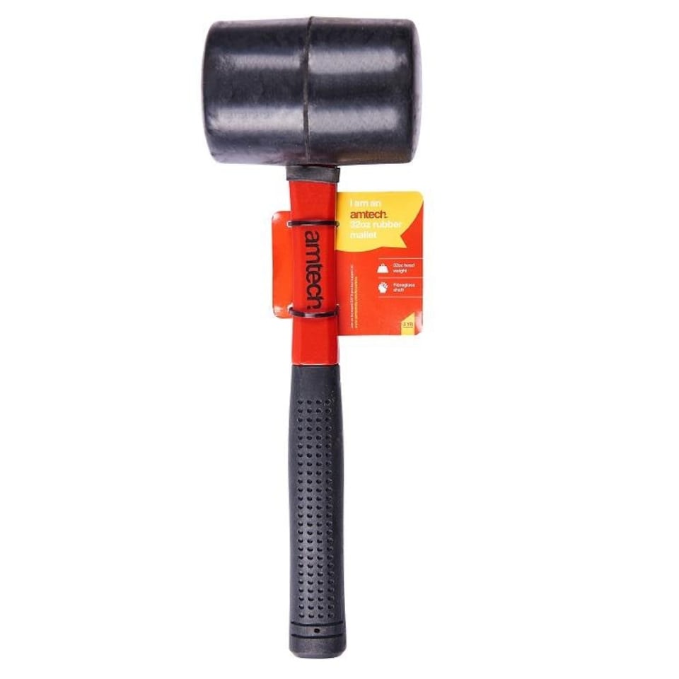 Amtech Fibre Shafted Rubber Mallet 32oz - One Colour - One Size