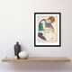 image 2 of Egon Schiele Seated Woman With Legs Drawn Up Framed Wall Art Print 12X16"