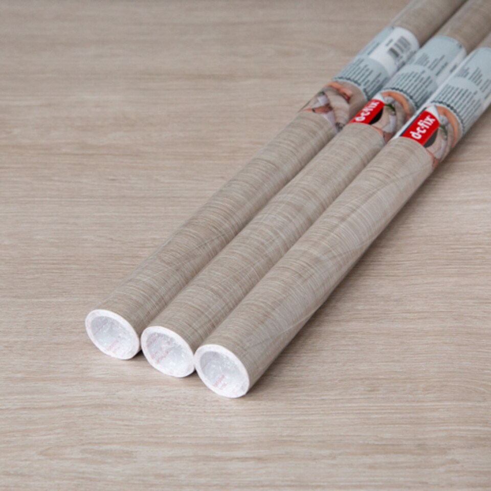 image 1 of Sticky Back Plastic Oak Santana Lime Wood Effect Kitchen Self-adhesive Vinyl Wrap for Cupboards, Doors and Worktops 67.5cm x 2m (3 rolls) - d-c-fix