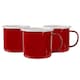 image 1 of Argon Tableware Coloured Enamel Mugs - 375ml - Red - Pack of 6 Red