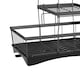 image 4 of Toque Dish Drying Drainer Rack 3 Tier with Drip Tray Plate Cup Cutlery Holder Black | Black