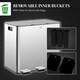 image 6 of HOMCOM 3 x 15L Triple Kitchen Bin Pedal Bin for Recycling and Waste Silver | 45L