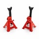 image 7 of 3 Ton Heavy Duty Ratchet Jack Lifting Axle Stands - Set of 2 | Red