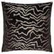 image 2 of Paoletti Tierra Cut Velvet Cushion | Black | Jet