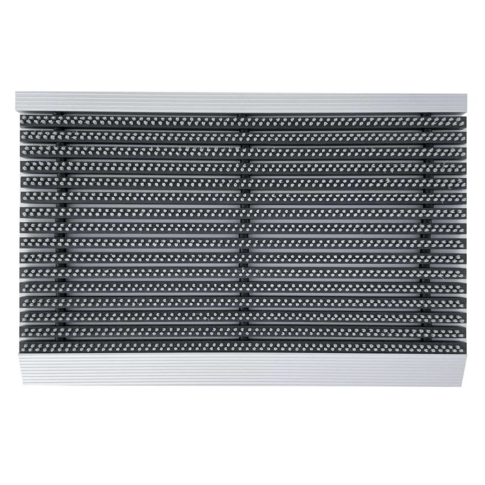 image 1 of Nicoman Aluminium Door Mat with Slats & Grey Brushes