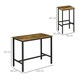 image 7 of HOMCOM 3-Piece Industrial Bar Table Set, Table and 2 Chairs Rustic Brown