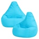image 1 of Kids Recliner Beanbag Indoor and Outdoor Aqua Set of 2 | Blue | Aqua | M | 1