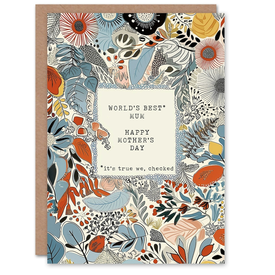 image 1 of Mothers Day Card Worlds Best We Checked Fun Funny Mum Card