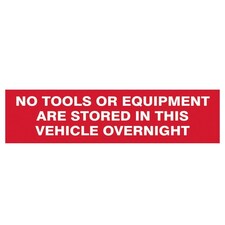 Scan No Tools Stored In Vehicle Overnight - 2 Signs 300 X 200mm - Multi Colour - 200 x 300mm