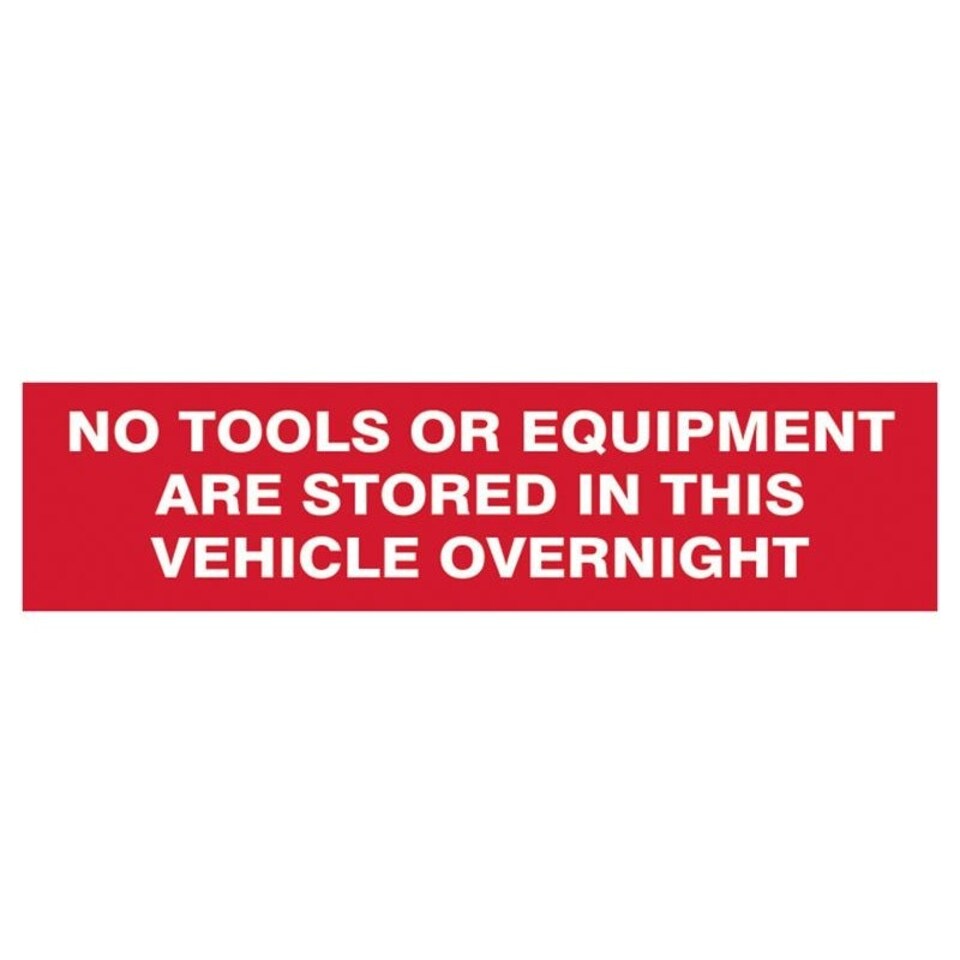 Scan No Tools Stored In Vehicle Overnight - 2 Signs 300 X 200mm - Multi Colour - 200 x 300mm