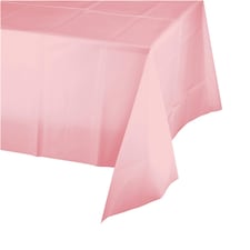 Creative Party Plastic Plain Celebration Party Table Cover - Pink - 108in x 54in