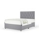 image 1 of Memory Maestro Memory Foam Silver Plush Velvet Divan Set And Lona Headboard Small Single