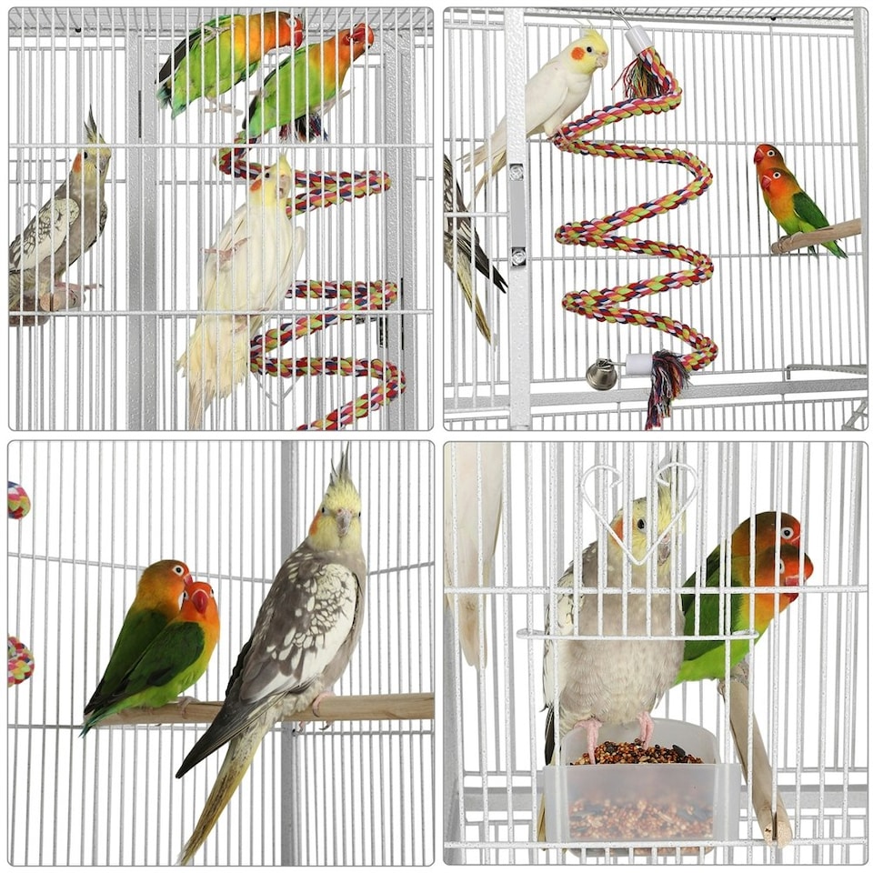 image 1 of Yaheetech 175.5 cm Tall Extra Large Pet Cage for Small Animals White
