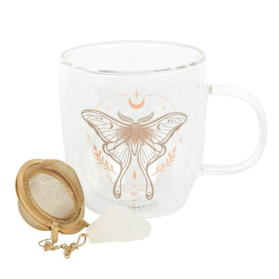image 1 of Something Different Luna Moth Double-Walled Mug Set - Multicoloured - One Size