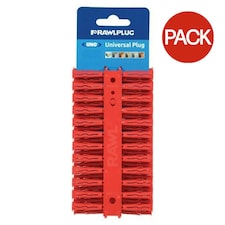 Rawlplug Universal Plug (Pack Of 288) - Red - 6 x 28mm