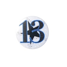 Age 13 Blue Small Badge 6cm