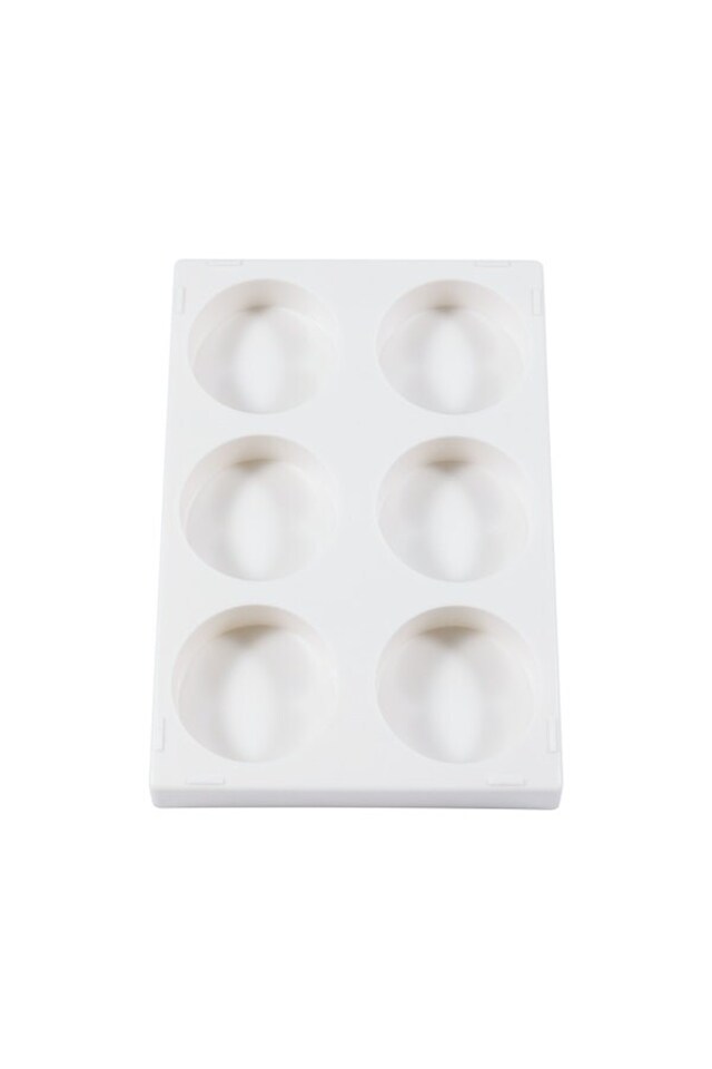 image 1 of White Rectangular Plastic Palette With 6 Deep Mixing Wells