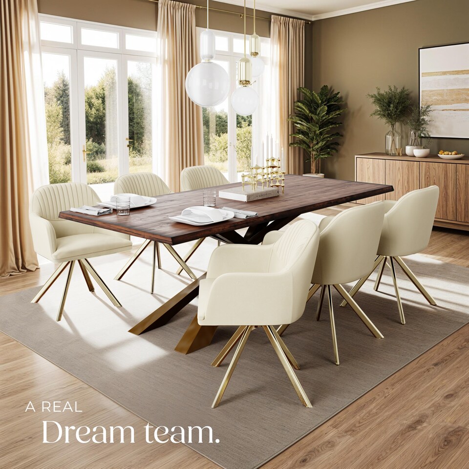 image 1 of Lounge Armchair Living Room Accent Chair 360 Swivel Slim Steel Legs Velvet Fabric | Cream | cream/gold | 2