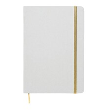 MidOcean Route White A5 Notebook - Gold/White - One Size