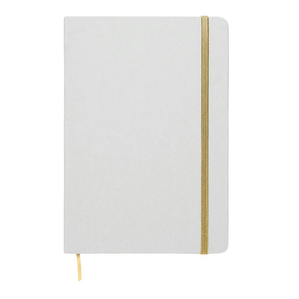 image 1 of MidOcean Route White A5 Notebook - Gold/White - One Size
