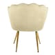 image 6 of FLORA Petal Chair Velvet Upholstered Fabric - Champagne Yellow | Champagne